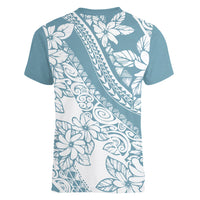 polynesia-women-v-neck-t-shirt-polynesian-tropical-flowers-blue-pastel-vibes