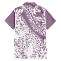 polynesia-family-matching-short-sleeve-bodycon-dress-and-hawaiian-shirt-polynesian-tropical-flowers-purple-pastel-vibes