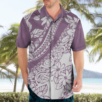 Polynesia Hawaiian Shirt Polynesian Tropical Flowers Purple Pastel Vibes LT14 - Polynesian Pride