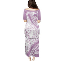 Polynesia Puletasi Polynesian Tropical Flowers Purple Pastel Vibes LT14 - Polynesian Pride