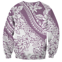 Polynesia Sweatshirt Polynesian Tropical Flowers Purple Pastel Vibes LT14 - Polynesian Pride