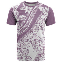 Polynesia T Shirt Polynesian Tropical Flowers Purple Pastel Vibes LT14 Purple - Polynesian Pride