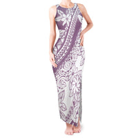 Polynesia Tank Maxi Dress Polynesian Tropical Flowers Purple Pastel Vibes LT14 Women Purple - Polynesian Pride