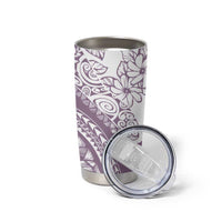 Polynesia Tumbler Cup Polynesian Tropical Flowers Purple Pastel Vibes LT14 - Polynesian Pride