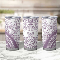Polynesia Tumbler Cup Polynesian Tropical Flowers Purple Pastel Vibes LT14 - Polynesian Pride