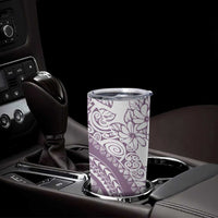 Polynesia Tumbler Cup Polynesian Tropical Flowers Purple Pastel Vibes LT14 - Polynesian Pride