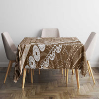 Beige Bula Fiji Tablecloth Fijian Language Week Tapa Cloth - Pastel LT14 - Polynesian Pride