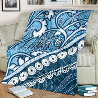 Blue Bula Fiji Blanket Fijian Language Week Tapa Cloth - Pastel LT14 - Polynesian Pride