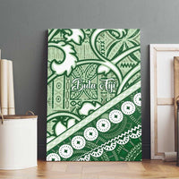 Green Bula Fiji Canvas Wall Art Fijian Language Week Tapa Cloth - Pastel LT14 - Polynesian Pride