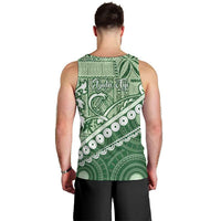 Green Bula Fiji Men Tank Top Fijian Language Week Tapa Cloth - Pastel LT14 - Polynesian Pride