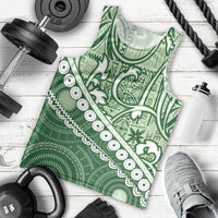 Green Bula Fiji Men Tank Top Fijian Language Week Tapa Cloth - Pastel LT14 - Polynesian Pride