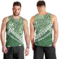 Green Bula Fiji Men Tank Top Fijian Language Week Tapa Cloth - Pastel LT14 - Polynesian Pride