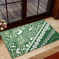 Green Bula Fiji Rubber Doormat Fijian Language Week Tapa Cloth - Pastel LT14 - Polynesian Pride