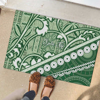 Green Bula Fiji Rubber Doormat Fijian Language Week Tapa Cloth - Pastel LT14 - Polynesian Pride