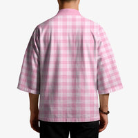 Light Pink Japanese Palaka Pride Kimono - Polynesian Pride