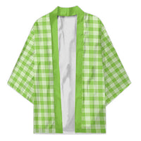Bright Green Japanese Palaka Pride Kimono - Polynesian Pride