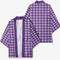 Purple Japanese Palaka Pride Kimono - Polynesian Pride