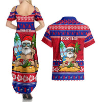 Custom Guam Christmas Couples Matching Summer Maxi Dress and Hawaiian Shirt Guaman Santas Felis Pasgua LT14 - Polynesian Pride