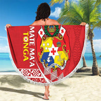 Custom Mate Maa Tonga Beach Blanket 2024 Go Champions LT14 - Polynesian Pride