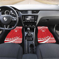 Custom Mate Maa Tonga Car Mats 2024 Go Champions LT14 Set 2pcs - Front Red - Polynesian Pride