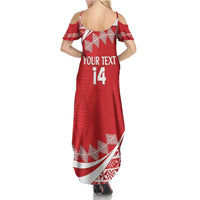 Custom Mate Maa Tonga Summer Maxi Dress 2024 Go Champions LT14 - Polynesian Pride