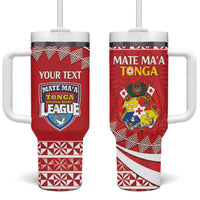 Custom Mate Maa Tonga Tumbler With Handle 2024 Go Champions LT14 One Size: 40 oz Red - Polynesian Pride