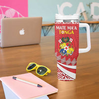 Custom Mate Maa Tonga Tumbler With Handle 2024 Go Champions LT14 - Polynesian Pride