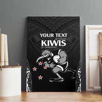 Aotearoa Rugby Custom Canvas Wall Art Maori Kiwi - Mascot Style LT14 - Polynesian Pride