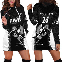 Aotearoa Rugby Custom Hoodie Dress Maori Kiwi - Mascot Style LT14 - Polynesian Pride