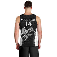 Aotearoa Rugby Custom Men Tank Top Maori Kiwi - Mascot Style LT14 - Polynesian Pride