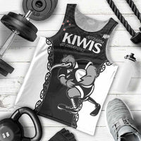 Aotearoa Rugby Custom Men Tank Top Maori Kiwi - Mascot Style LT14 - Polynesian Pride