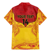 Papua New Guinea Rugby Custom Family Matching Mermaid Dress and Hawaiian Shirt Go Kumuls PNG - Polynesian Pattern