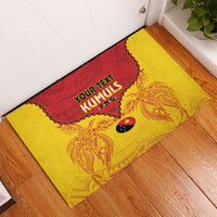 Papua New Guinea Rugby Custom Rubber Doormat Go Kumuls PNG - Polynesian Pattern LT14 - Polynesian Pride