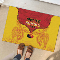 Papua New Guinea Rugby Custom Rubber Doormat Go Kumuls PNG - Polynesian Pattern LT14 - Polynesian Pride