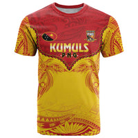 Papua New Guinea Rugby Custom T Shirt Go Kumuls PNG - Polynesian Pattern LT14 Yellow - Polynesian Pride