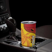 Custom Papua New Guinea Rugby Tumbler Cup Go Kumuls PNG - Polynesian Pattern LT14 - Polynesian Pride