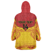 Papua New Guinea Rugby Custom Wearable Blanket Hoodie Go Kumuls PNG - Polynesian Pattern LT14 - Polynesian Pride