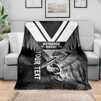 Aotearoa Silver Fern Rugby Custom Blanket 2024 Go Kiwi LT14 - Polynesian Pride