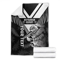 Aotearoa Silver Fern Rugby Custom Blanket 2024 Go Kiwi LT14 - Polynesian Pride