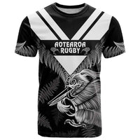 Aotearoa Silver Fern Rugby Custom T Shirt 2024 Go Kiwi LT14 Black - Polynesian Pride
