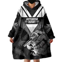 Aotearoa Silver Fern Rugby Custom Wearable Blanket Hoodie 2024 Go Kiwi LT14 - Polynesian Pride