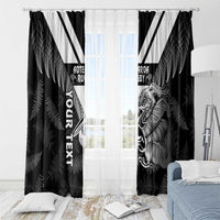 Aotearoa Silver Fern Rugby Custom Window Curtain 2024 Go Kiwi LT14 - Polynesian Pride