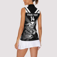 Aotearoa Silver Fern Rugby Custom Women Sleeveless Polo Shirt 2024 Go Kiwi