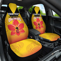 Orchids PNG Rugby Custom Car Seat Cover Go Champions Papua New Guinea LT14 One Size Yellow - Polynesian Pride