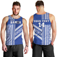 Fetu Samoa Rugby Custom Men Tank Top Siapo Pattern - Sporty Style