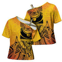 Marquesas Islands Cross Shoulder Shirt Marquesan Matatiki Fish Hook Patutiki LT14 - Polynesian Pride