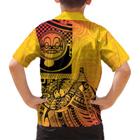 Marquesas Islands Family Matching Puletasi and Hawaiian Shirt Marquesan Matatiki Fish Hook Patutiki - Polynesian Pride