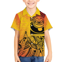Marquesas Islands Family Matching Puletasi and Hawaiian Shirt Marquesan Matatiki Fish Hook Patutiki - Polynesian Pride