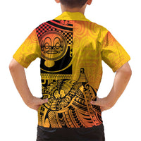 Marquesas Islands Kid Hawaiian Shirt Marquesan Matatiki Fish Hook Patutiki - Polynesian Pride