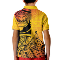 Marquesas Islands Kid Polo Shirt Marquesan Matatiki Fish Hook Patutiki LT14 - Polynesian Pride